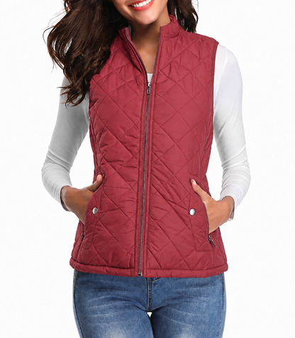 Chaleco acolchado con cremallera para mujer-Vest for women-Casaluzia