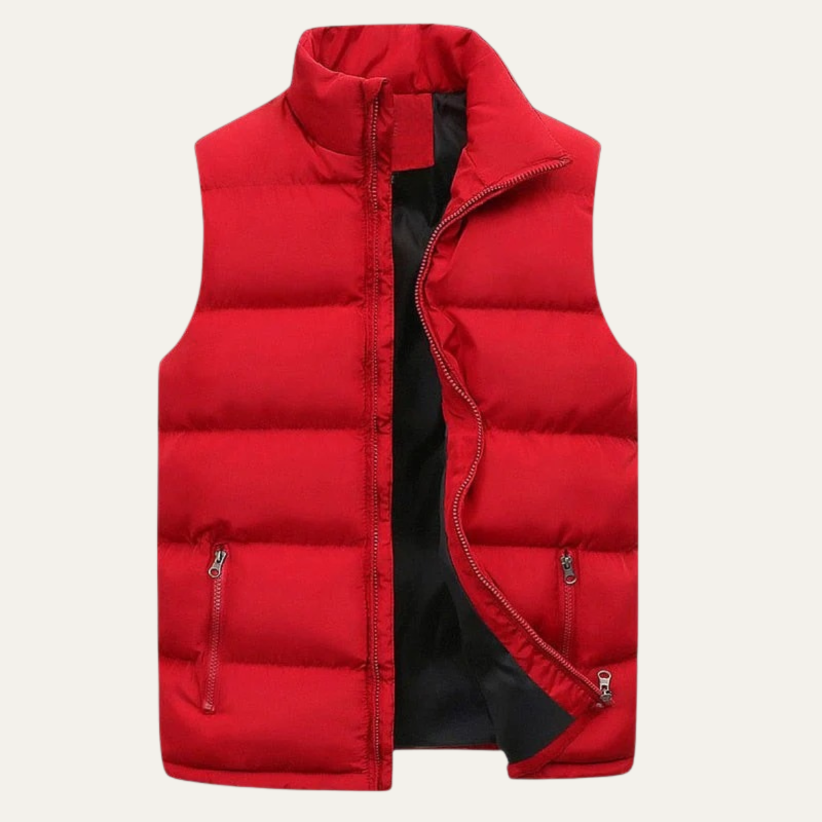 Chaleco acolchado para hombre con bolsillos con cremallera-Vests for men-Casaluzia