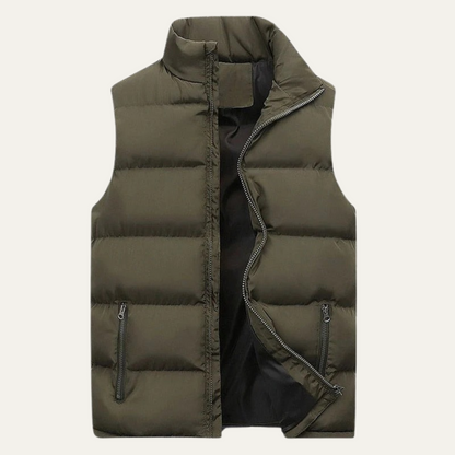 Chaleco acolchado para hombre con bolsillos con cremallera-Vests for men-Casaluzia