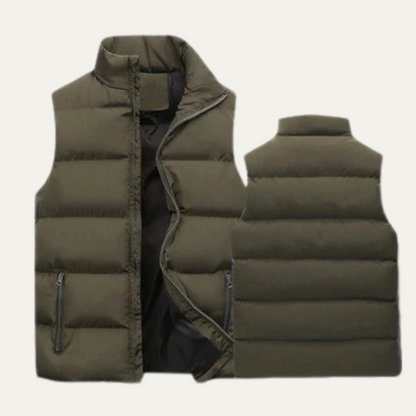 Chaleco acolchado para hombre con bolsillos con cremallera-Vests for men-Casaluzia