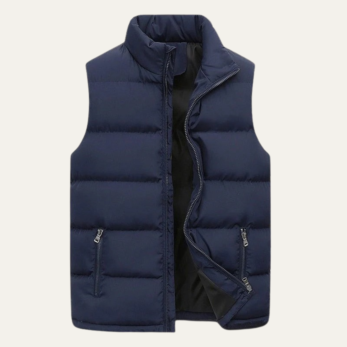 Chaleco acolchado para hombre con bolsillos con cremallera-Vests for men-Casaluzia