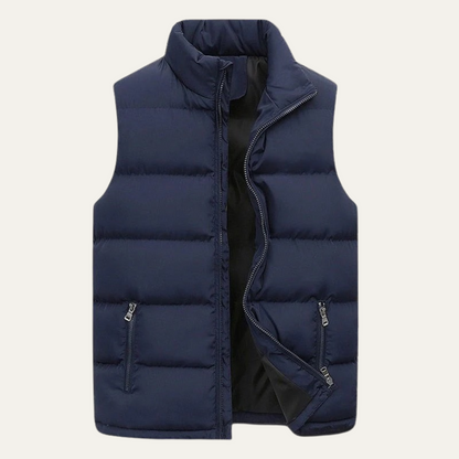 Chaleco acolchado para hombre con bolsillos con cremallera-Vests for men-Casaluzia