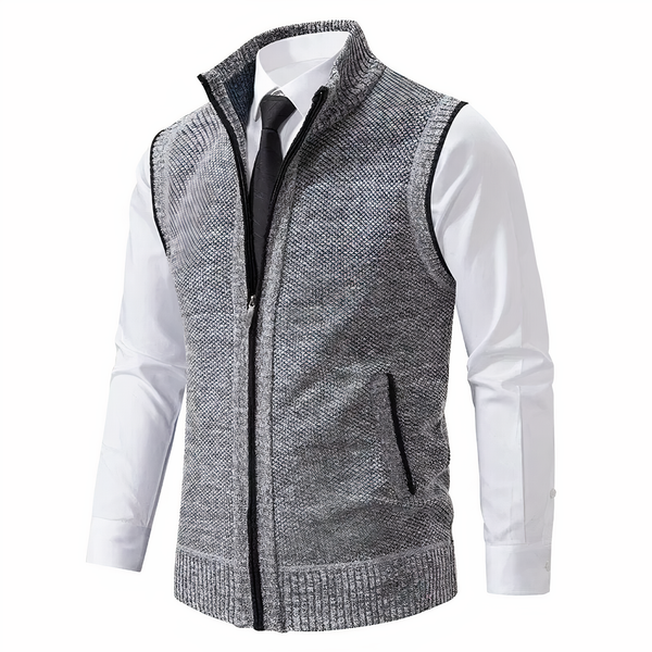 Chaleco de punto con cremallera para hombre-Vest for men-Casaluzia