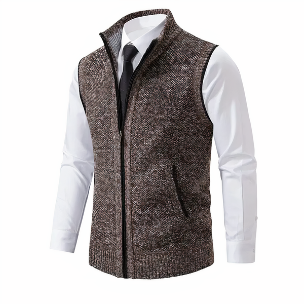 Chaleco de punto con cremallera para hombre-Vest for men-Casaluzia