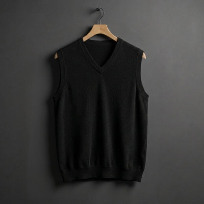 Chaleco de punto con cuello en V para hombre-Vests for men-Casaluzia