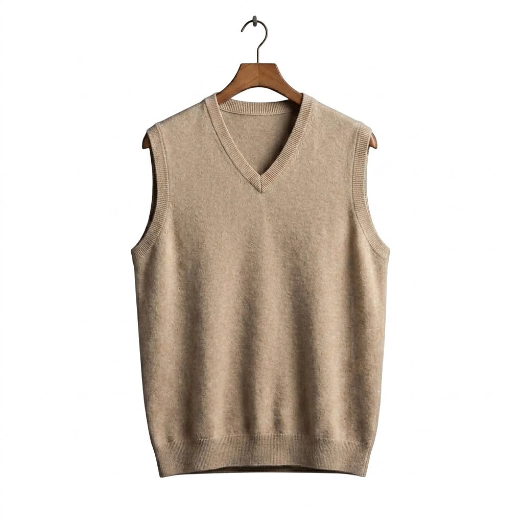 Chaleco de punto con cuello en V para hombre-Vests for men-Casaluzia