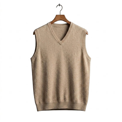 Chaleco de punto con cuello en V para hombre-Vests for men-Casaluzia