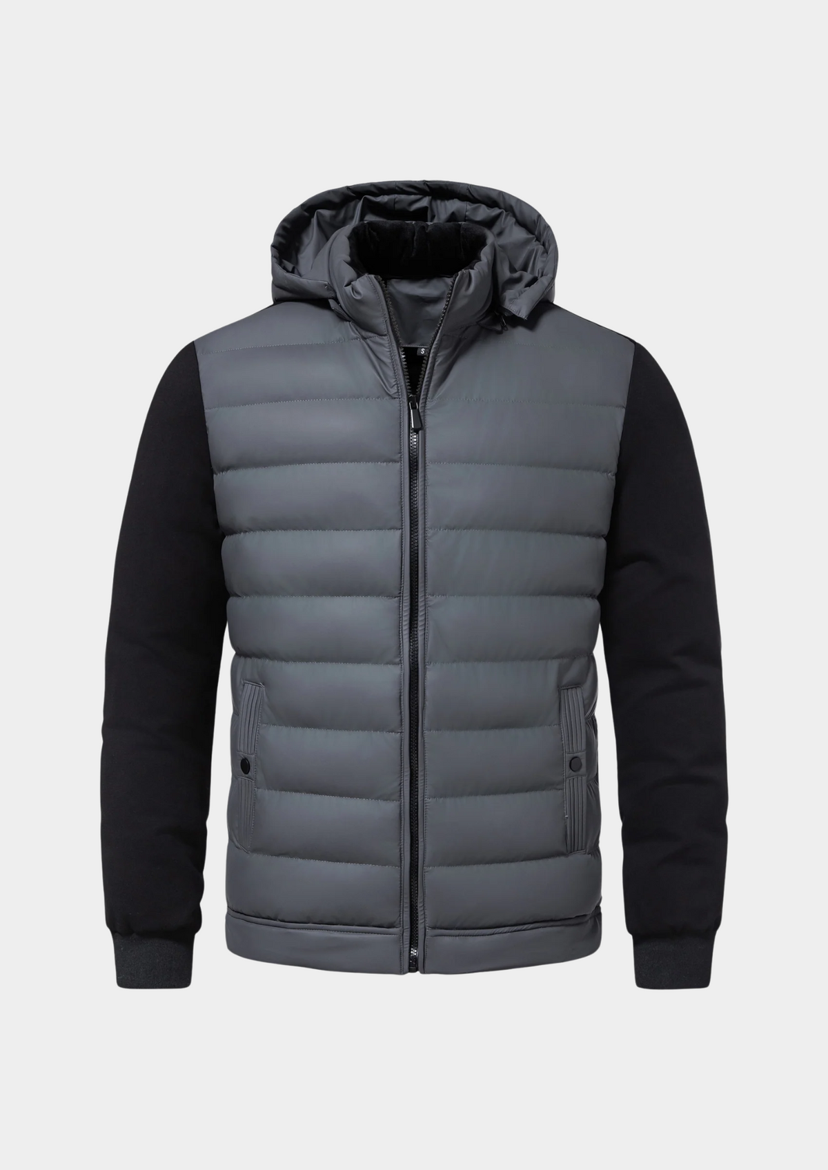 Chaqueta acolchada híbrida para hombre con capucha-Jackets for men-Casaluzia