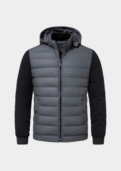 Chaqueta acolchada híbrida para hombre con capucha-Jackets for men-Casaluzia