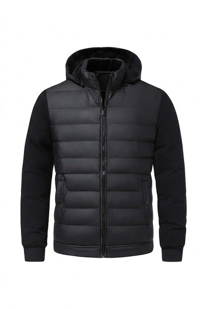 Chaqueta acolchada híbrida para hombre con capucha-Jackets for men-Casaluzia