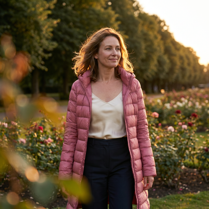 Chaqueta acolchada larga para mujer con capucha-Jacket for women-Casaluzia