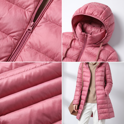 Chaqueta acolchada larga para mujer con capucha-Jacket for women-Casaluzia
