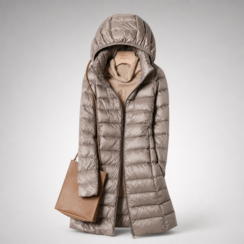 Chaqueta acolchada larga para mujer con capucha-Jacket for women-Casaluzia