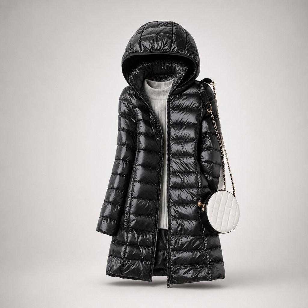 Chaqueta acolchada larga para mujer con capucha-Jacket for women-Casaluzia