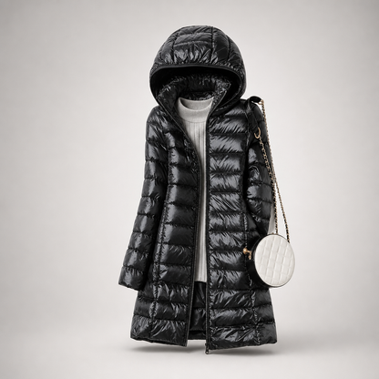 Chaqueta acolchada larga para mujer con capucha-Jacket for women-Casaluzia