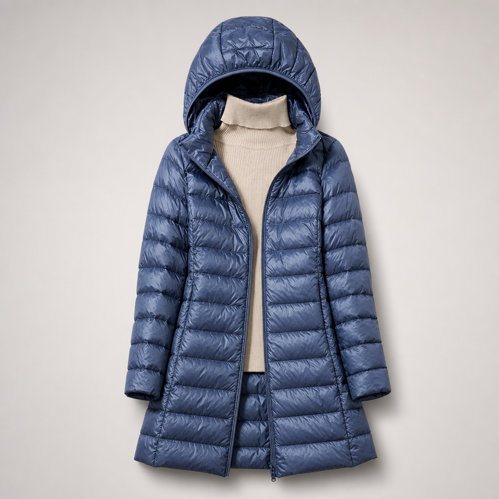 Chaqueta acolchada larga para mujer con capucha-Jacket for women-Casaluzia