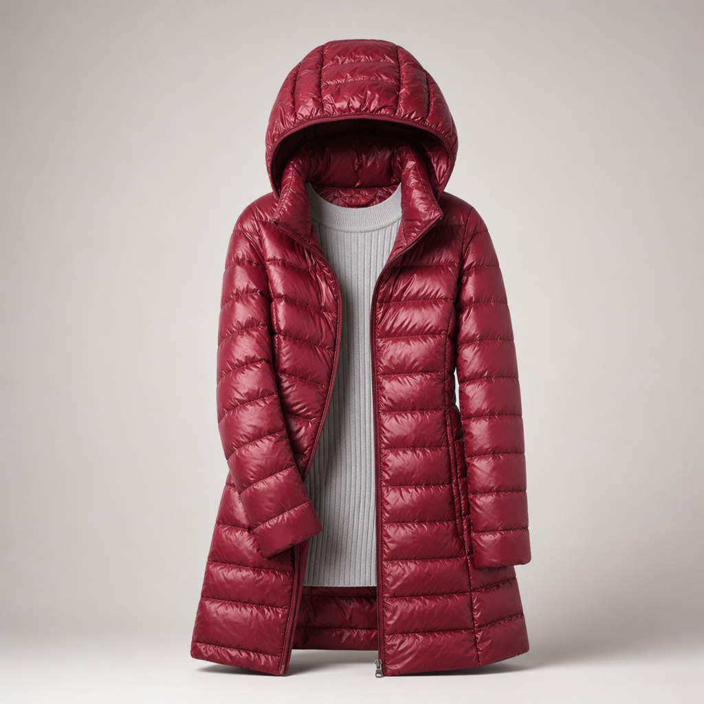 Chaqueta acolchada larga para mujer con capucha-Jacket for women-Casaluzia