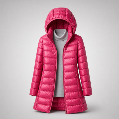 Chaqueta acolchada larga para mujer con capucha-Jacket for women-Casaluzia