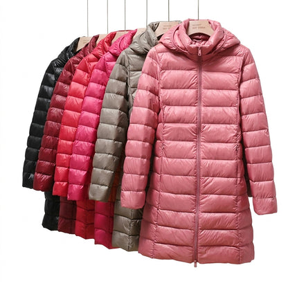 Chaqueta acolchada larga para mujer con capucha-Jacket for women-Casaluzia
