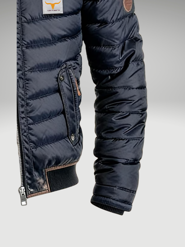 Chaqueta bomber acolchada para hombre con bolsillos con solapa-Jackets for men-Casaluzia