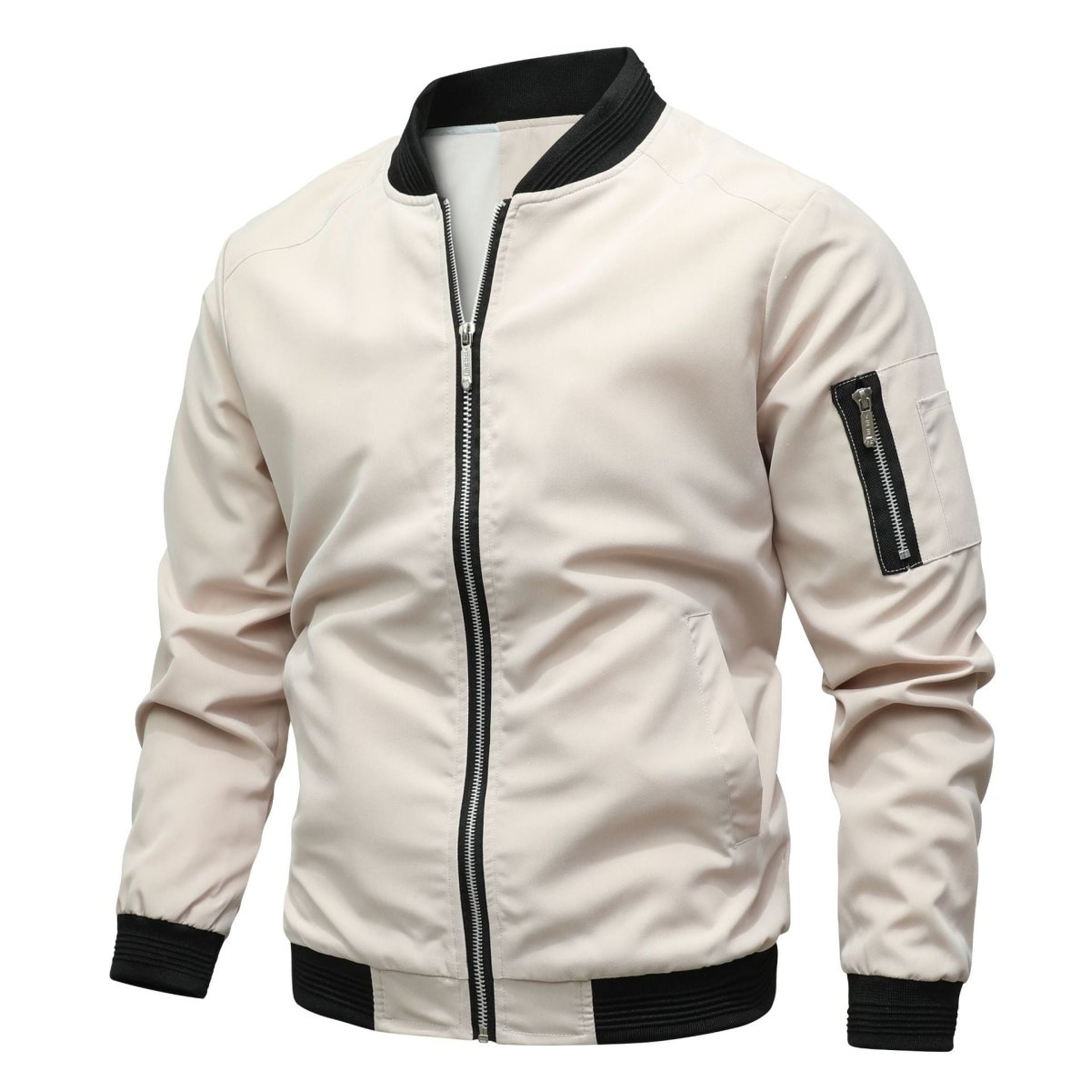 Chaqueta bomber para hombre con bolsillo con cremallera en la manga-Jackets for men-Casaluzia