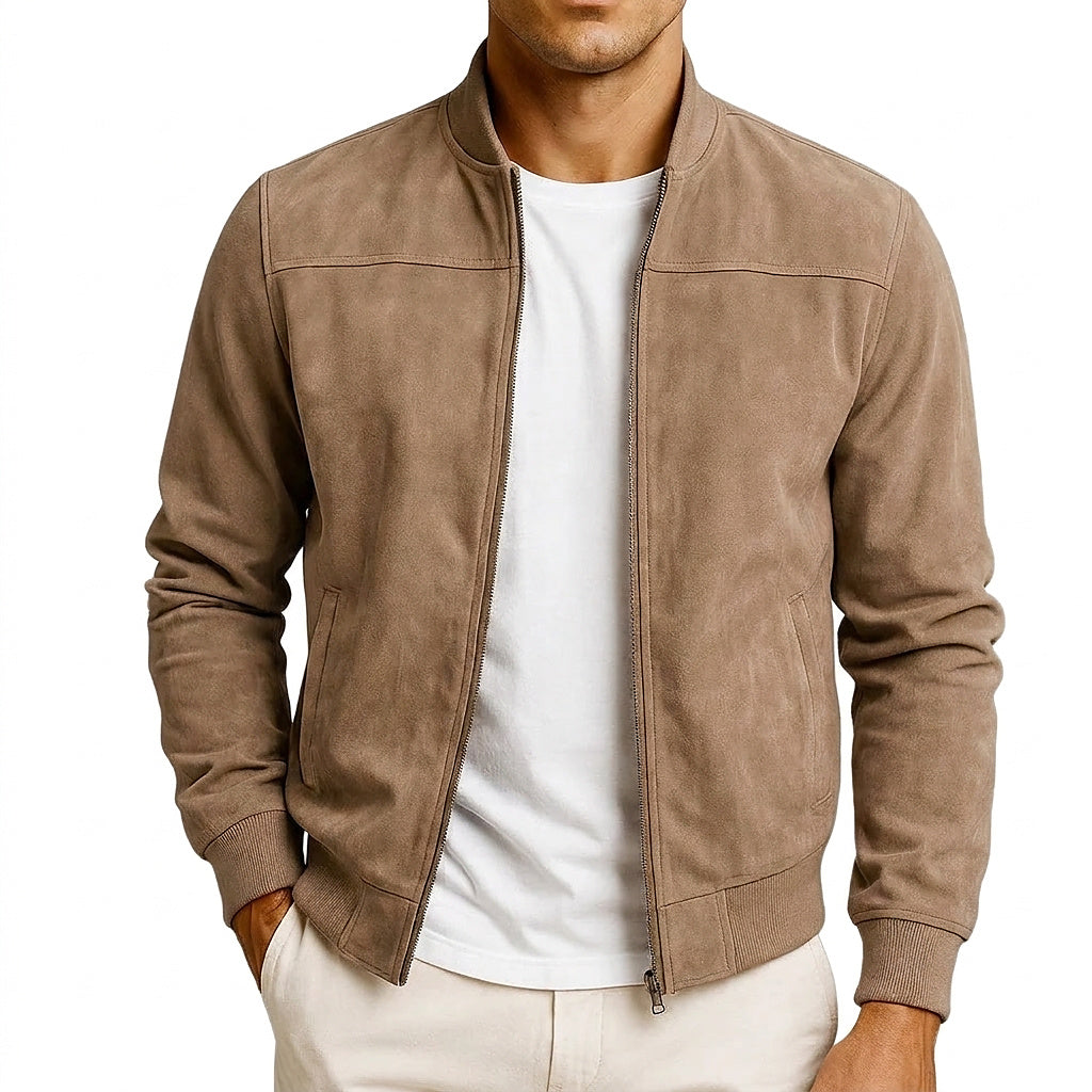 Chaqueta bomber para hombre con cuello alzado-Jackets for men-Casaluzia