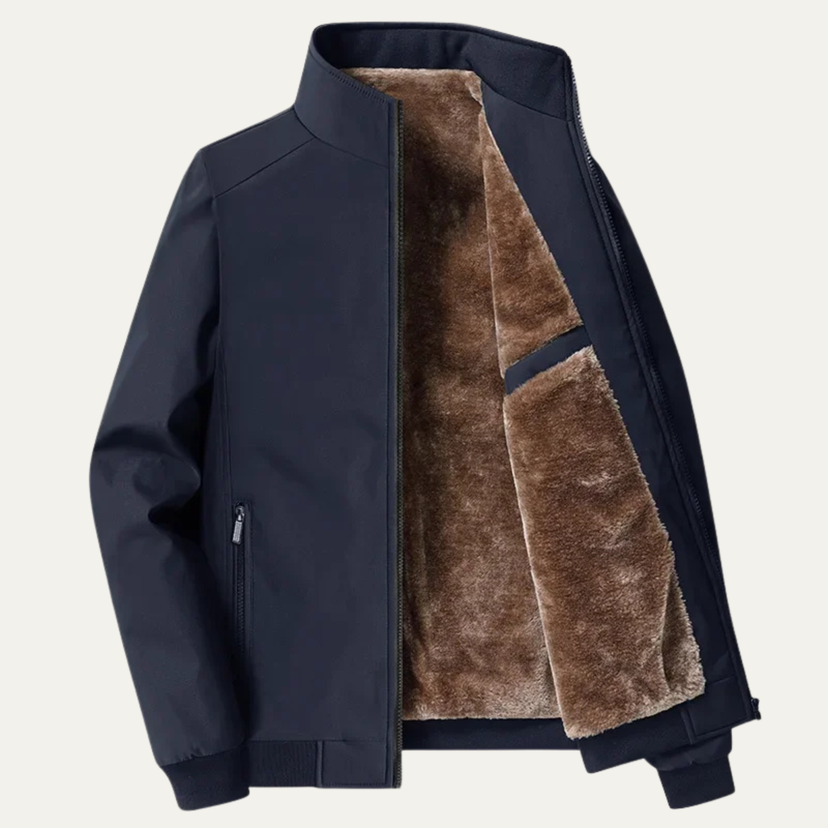 Chaqueta Bomber para Hombre con Cuello Alzado y Forro Polar-Jackets for men-Casaluzia