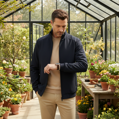 Chaqueta Bomber para Hombre con Cuello Alzado y Forro Polar-Jackets for men-Casaluzia