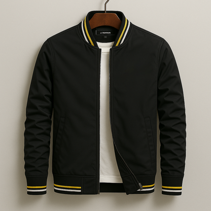 Chaqueta Bomber para Hombre con Ribetes a Rayas-Jackets for men-Casaluzia