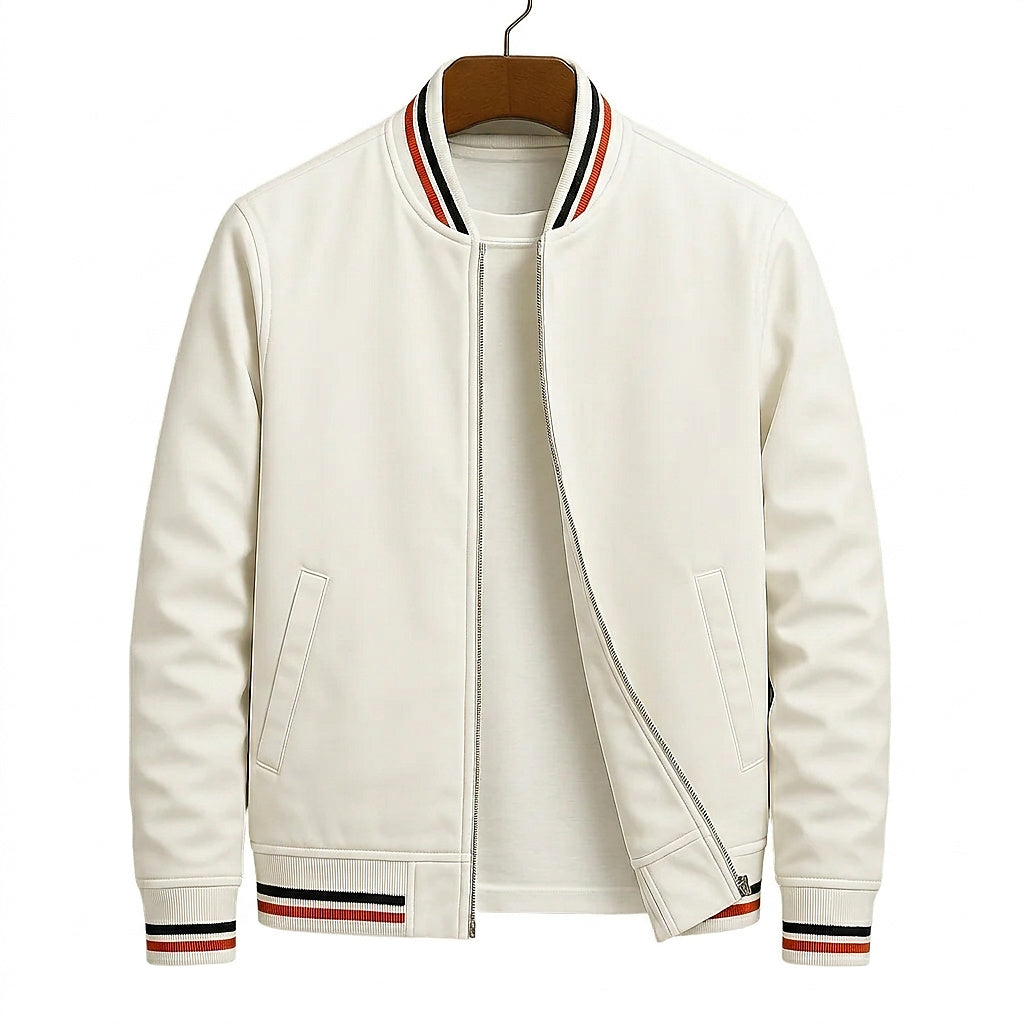 Chaqueta Bomber para Hombre con Ribetes a Rayas-Jackets for men-Casaluzia