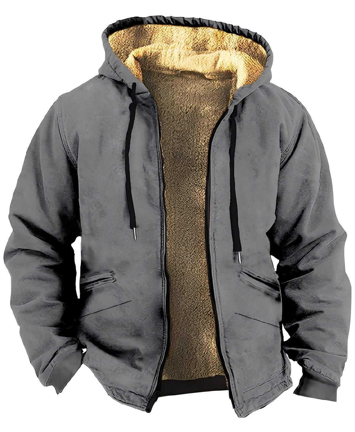 Chaqueta con capucha para hombre con estampado geométrico-Jackets for men-Casaluzia