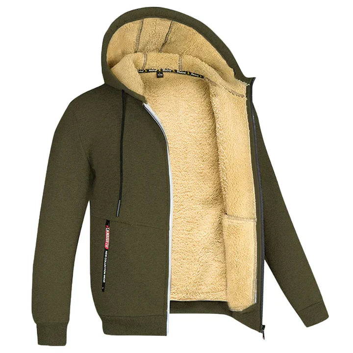 Chaqueta con capucha y forro de borreguito para hombre-Jackets for men-Casaluzia