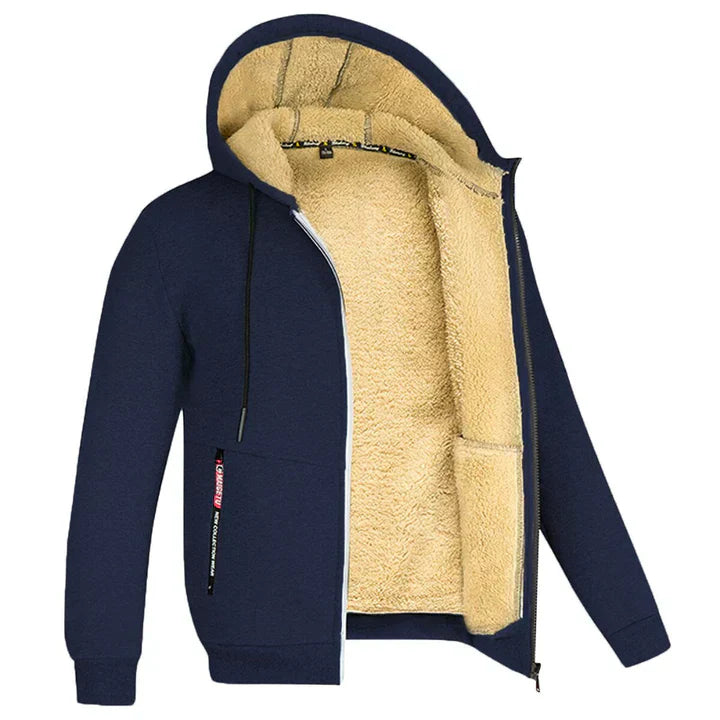 Chaqueta con capucha y forro de borreguito para hombre-Jackets for men-Casaluzia