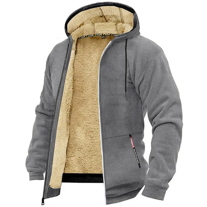 Chaqueta con capucha y forro de borreguito para hombre-Jackets for men-Casaluzia