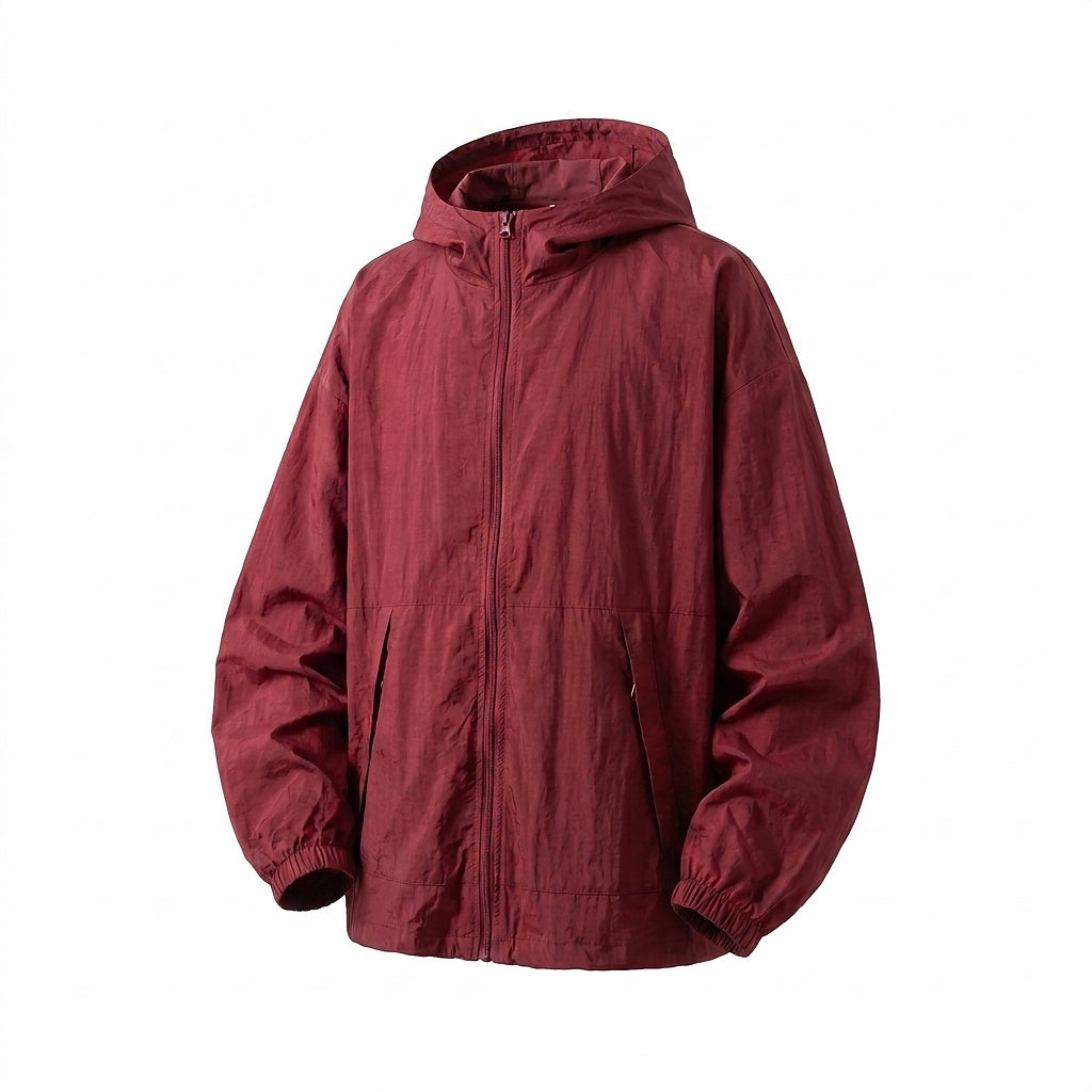 Chaqueta Cortavientos con Capucha y Cremallera para Mujer-Jacket for women-Casaluzia