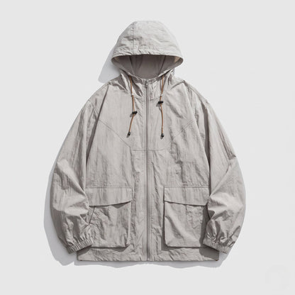Chaqueta Cortavientos con Capucha y Cremallera para Mujer-Jacket for women-Casaluzia