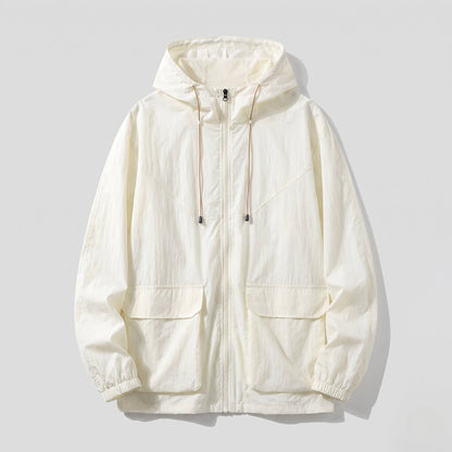 Chaqueta Cortavientos con Capucha y Cremallera para Mujer-Jacket for women-Casaluzia