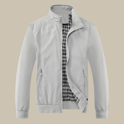 Chaqueta de entretiempo para hombre con cuello alzado y cremallera-Jackets for men-Casaluzia