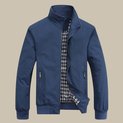 Chaqueta de entretiempo para hombre con cuello alzado y cremallera-Jackets for men-Casaluzia