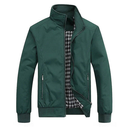 Chaqueta de entretiempo para hombre con cuello alzado y cremallera-Jackets for men-Casaluzia