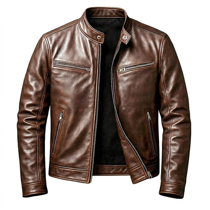 Chaqueta de hombre con cuello alzado y cremallera frontal-Jackets for men-Casaluzia