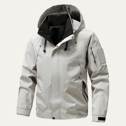 Chaqueta utilitaria con capucha para hombre y forro en contraste-Jackets for men-Casaluzia