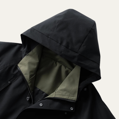 Chaqueta utilitaria con capucha para hombre y forro en contraste-Jackets for men-Casaluzia