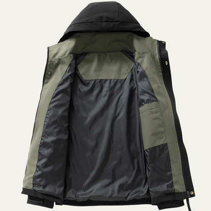 Chaqueta utilitaria con capucha para hombre y forro en contraste-Jackets for men-Casaluzia