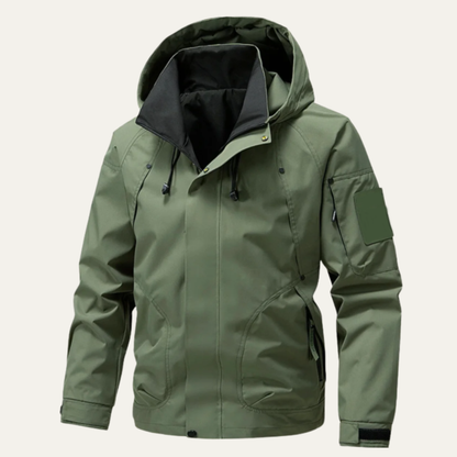 Chaqueta utilitaria con capucha para hombre y forro en contraste-Jackets for men-Casaluzia