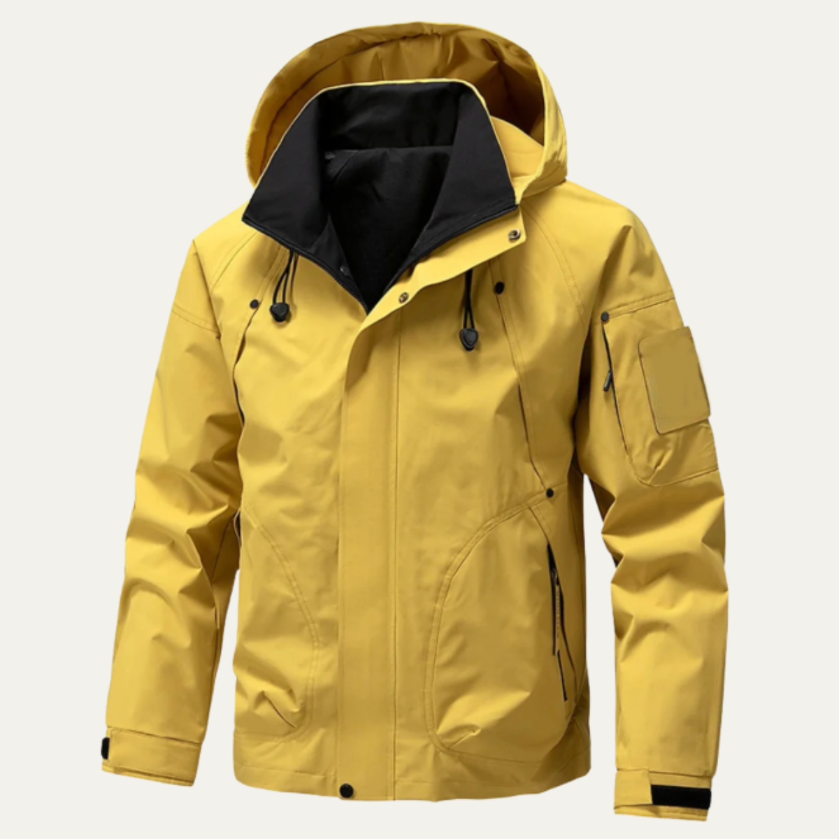 Chaqueta utilitaria con capucha para hombre y forro en contraste-Jackets for men-Casaluzia
