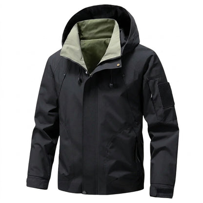 Chaqueta utilitaria con capucha para hombre y forro en contraste-Jackets for men-Casaluzia