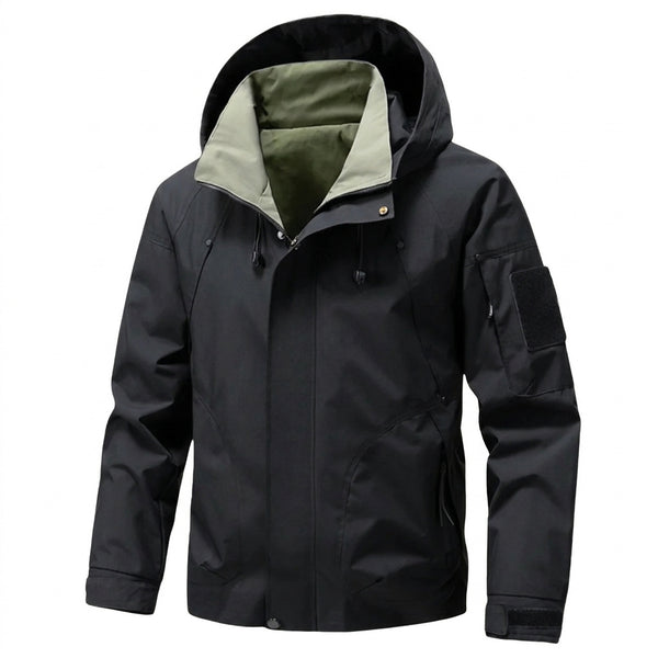 Chaqueta utilitaria con capucha para hombre y forro en contraste-Jackets for men-Casaluzia