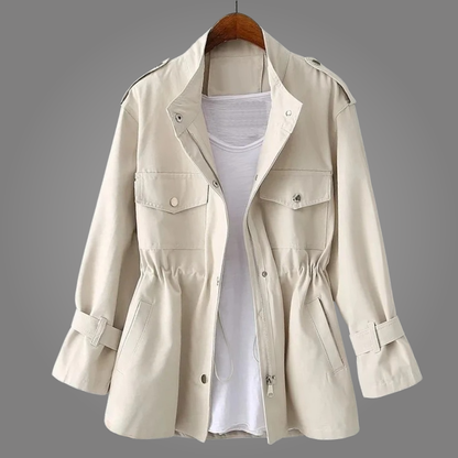 Chaqueta utilitaria de campo para mujer con cintura ajustable-Jacket for women-Casaluzia