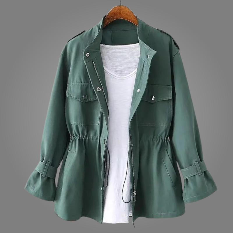 Chaqueta utilitaria de campo para mujer con cintura ajustable-Jacket for women-Casaluzia